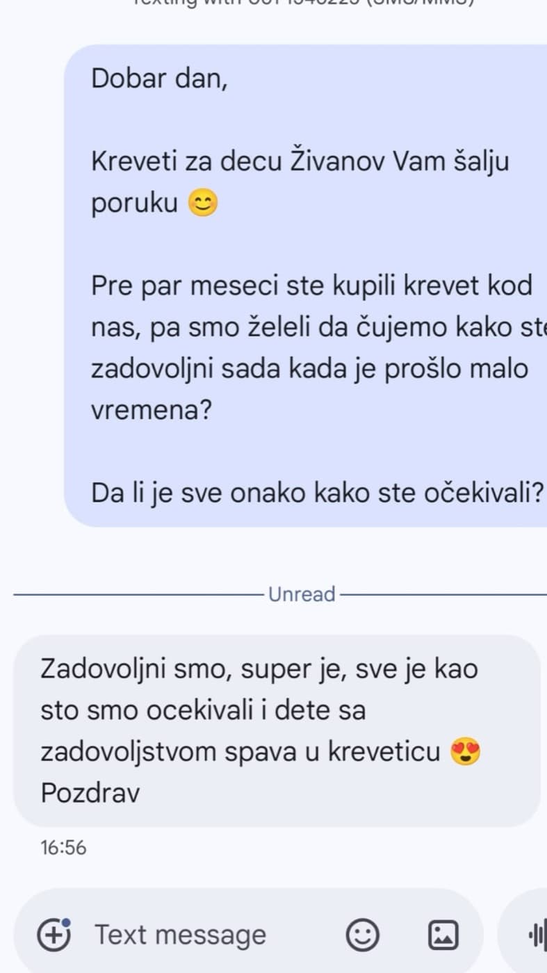 Poruka kupca dva meseca posle isporuke