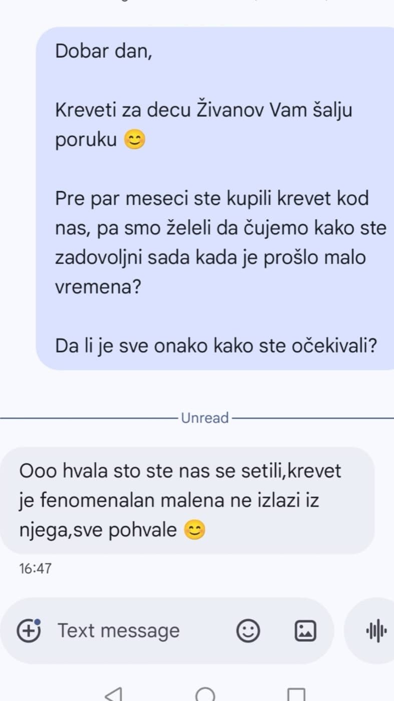 Poruka kupca dva meseca posle isporuke