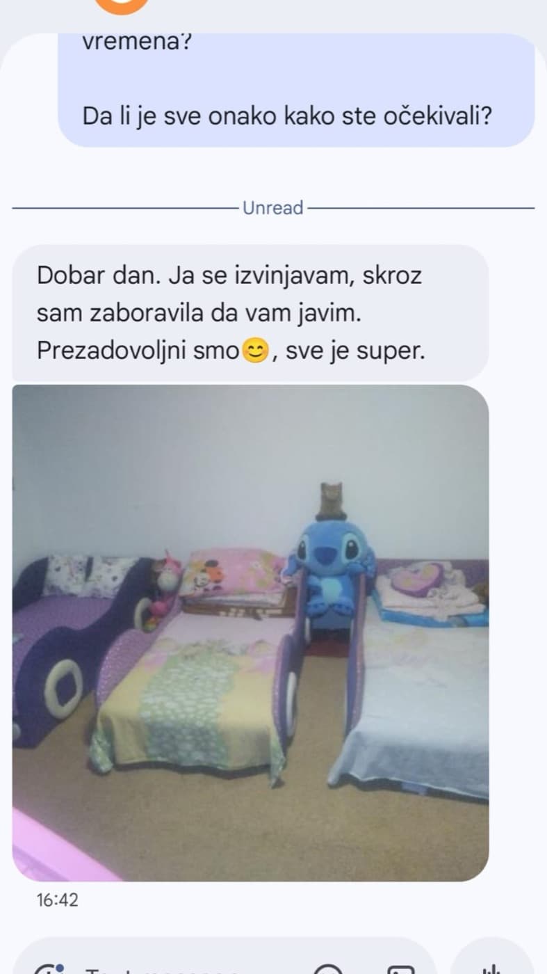 Poruka kupca dva meseca posle isporuke
