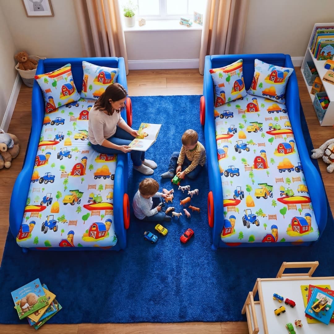 Dečiji krevet Traktori na Farmi u dečijoj sobi